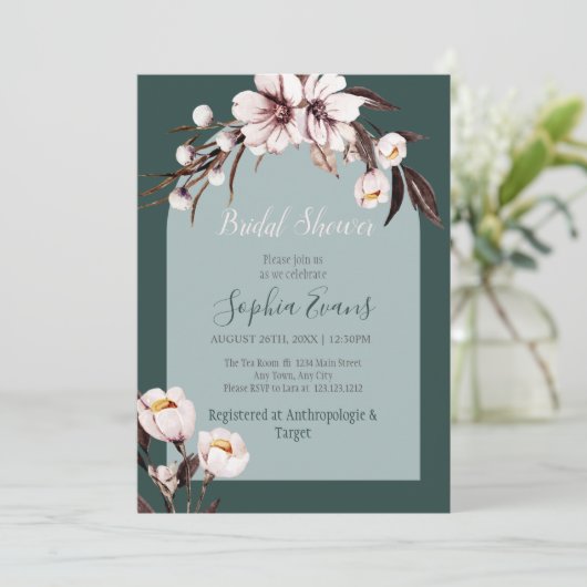 Rustikales Bohemisches Brautparty Einladung (Stehend Vorderseite)