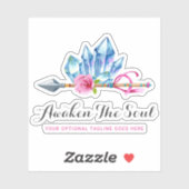 Rustikales Bohemisches Cystal Gemis Arrow-Logo Aufkleber (Blatt)