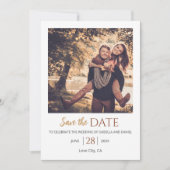 Rustikales Bohemisches florales Foto Hochzeit Erde Save The Date (Vorderseite)