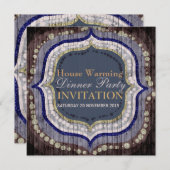 Rustikales Bohemisches neues Zuhause Dinner Party Einladung (Vorne/Hinten)