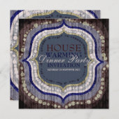 Rustikales Bohemisches neues Zuhause Dinner Party Einladung (Vorne/Hinten)