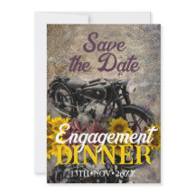 Rustikales Bohemisches Sonnenblumen Motorrad Abend