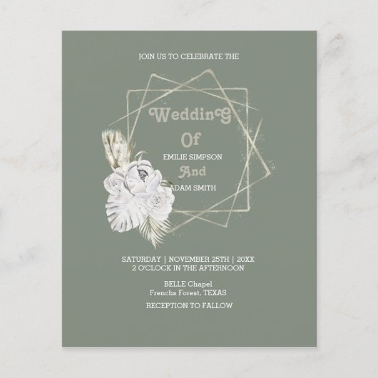 rustikales bohenhaftes, elegantes Unkraut (Vorderseite)