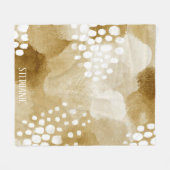 Rustikales Boho Abstrakt strukturiertes Muster - E Fleecedecke (Vorderseite (Horizontal))