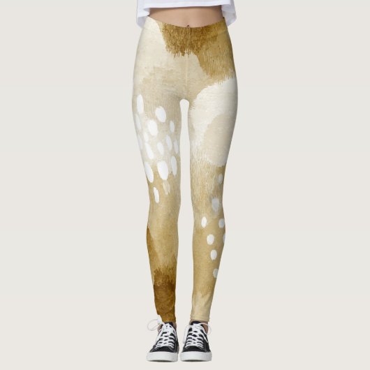 Rustikales Boho Abstrakt strukturiertes Muster - E Leggings (Vorderseite)
