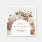 Rustikales Boho Autumn Baby Showroom Paper Napkin Serviette (Vorderseite)