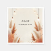 Rustikales Boho Autumn Ombre Brown Brautparty Serviette (Vorderseite)