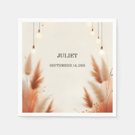 Rustikales Boho Autumn Ombre Brown Brautparty Serviette