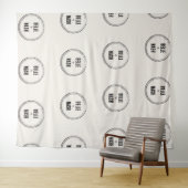 Rustikales Boho Barn Wedding Backdrop Tapestry Wandteppich (Beispiel (Horizontal))