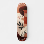 Rustikales Boho - Bio Minimalistisches botanisches Skateboard (Vorne)