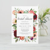 Rustikales Boho Botanisches Charm-Brautparty Einladung (Stehend Vorderseite)