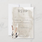 Rustikales Boho Bouquet Modernes Drei-Dinner RSVP Karte (Vorderseite)