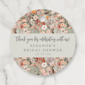 Rustikales Boho Brautparty Custom Vielen Dank Geschenkanhänger (Rückseite)