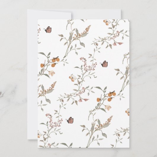 Rustikales Boho-Brautparty Einladung (Rückseite)