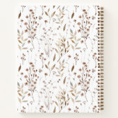 Rustikales Boho Brown fällt botanisch auf Karo-Lis Notizblock (Rückseite)