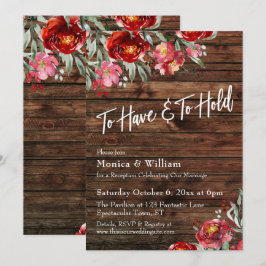 Rustikales Boho Burgund Rote Floral zu haben und z Einladung
