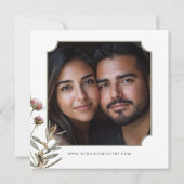 Rustikales Boho Delicate Fall Wildblume Hochzeitsf Save The Date (Rückseite)