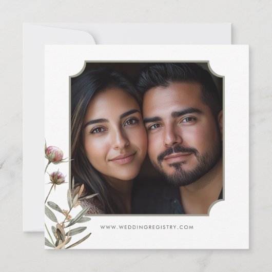 Rustikales Boho Delicate Fall Wildblume Hochzeitsf Save The Date (Rückseite)