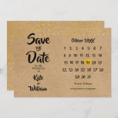 Rustikales Boho Elegante Save The Date (Vorne/Hinten)