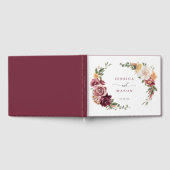 Rustikales Boho Fall Burgund Hochzeit Gästebuch (Voll)