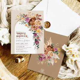 Rustikales Boho Fall Garden Brautparty Einladung