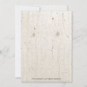 Rustikales Boho Floral Antlers Wood Brautparty Einladung (Rückseite)