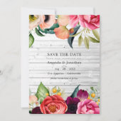 Rustikales Boho Floral Bohemisch Wedding Foto Rett Save The Date (Vorderseite)