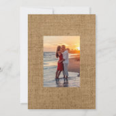 Rustikales Boho Floral Bohemisch Wedding Foto Rett Save The Date (Rückseite)