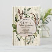Rustikales Boho Floral-Brautparty Einladung (Stehend Vorderseite)