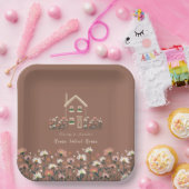 Rustikales Boho Floral Fall Housewarming Party Pappteller (Party)