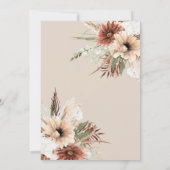 Rustikales Boho Floral Frame Brautparty Einladung (Rückseite)