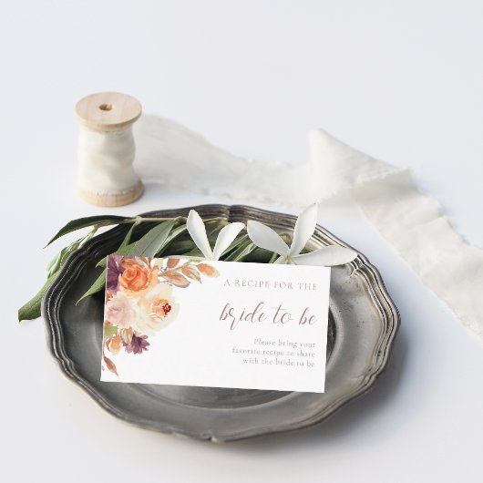 Rustikales Boho Floral Gemeinsames Rezept Brautpar Begleitkarte