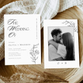 Rustikales Boho Floral Modernes Minimalistisches H Einladung