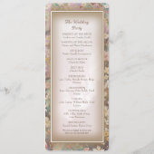 Rustikales Boho Floral Wedding Flat Program Programm (Rückseite)