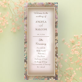 Rustikales Boho Floral Wedding Flat Program Programm