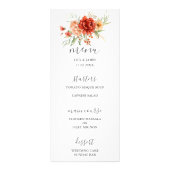 Rustikales Boho Floral Wedding Menu Werbekarte (Vorne)