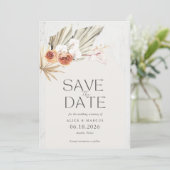 Rustikales Boho Foto Hochzeit rettet das Datum Save The Date (Stehend Vorderseite)