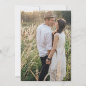 Rustikales Boho Foto Hochzeit rettet das Datum Save The Date (Rückseite)