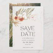 Rustikales Boho Foto Hochzeit rettet das Datum Save The Date (Vorne/Hinten)