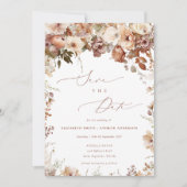 Rustikales Boho Garden Blume Foto Save the Date Einladung (Vorderseite)