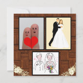 Rustikales Boho Golden Glitzer Traumwelten Hochzei Einladung (Rückseite)