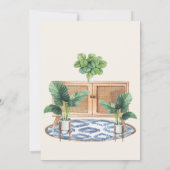 Rustikales Boho Haus Einladung (Rückseite)