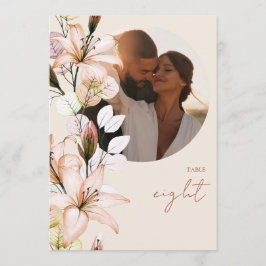 Rustikales Boho Herbst Foto Tischnummer