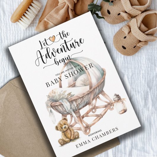 Rustikales Boho Kinderzimmer Babydusche Geschlecht Einladung