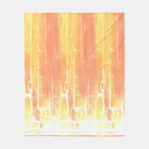 Rustikales Boho Lässig Summer Yellow Peach Muster Fleecedecke