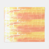 Rustikales Boho Lässig Summer Yellow Peach Muster Fleecedecke (Vorderseite (Horizontal))