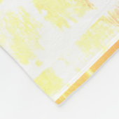 Rustikales Boho Lässig Summer Yellow Peach Muster Fleecedecke (Ecke)