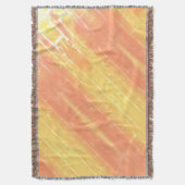 Rustikales Boho Lässig Summer Yellow Peach Pattern Decke (Vorderseite Vertikal)