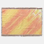 Rustikales Boho Lässig Summer Yellow Peach Pattern Decke (Vorderseite)