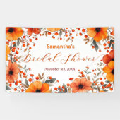 Rustikales Boho Orange Bloom Berry Frame Brautpart Banner (Horizontal)